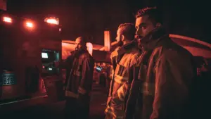 Veilleur de nuit en service lors d'une intervention urgente en environnement nocturne à Dinan.