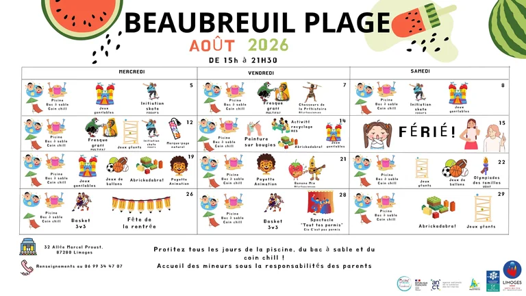 À Limoges, un été gratuit en famille à Beaubreuil Plage: ce qu'il faut retenir