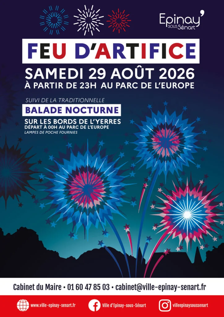 Épinay : feu d’artifice gratuit et balade le 29 août