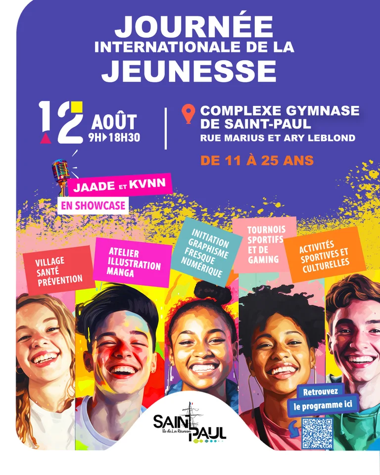 Journée internationale de la jeunesse à Saint-Paul : accès gratuit