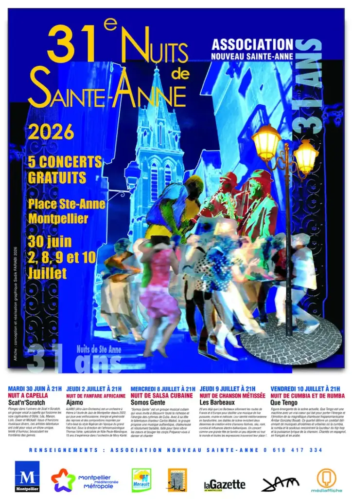 Montpellier : 5 soirées de concerts gratuits à la place Sainte-Anne