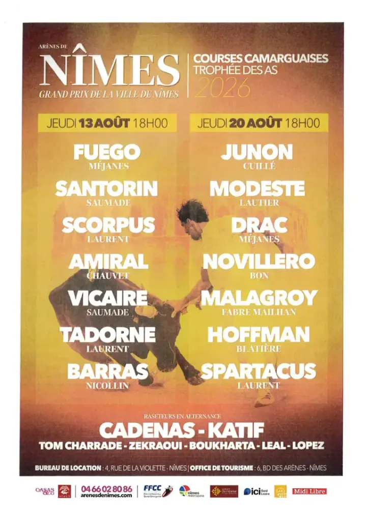 Courses camarguaises à Nîmes : le Trophée des As aux Arènes: les informations pratiques