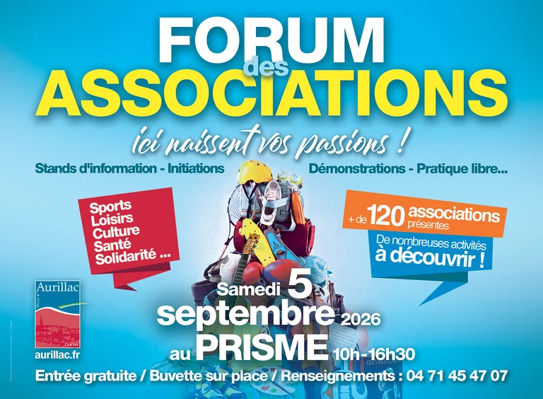 Forum des Associations d’Aurillac : entrée libre le 5 septembre