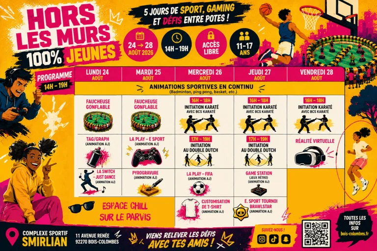 Hors les murs à Bois-Colombes : sport gratuit jusqu’à vendredi