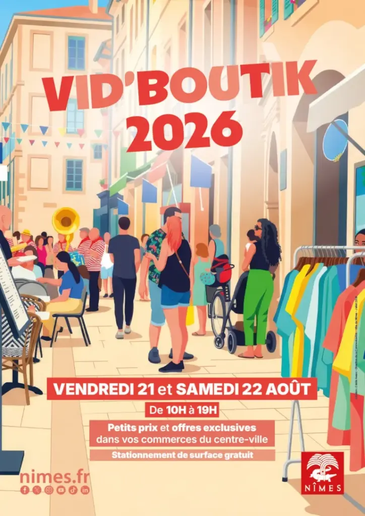 Vid'boutik 2026 : deux jours de bonnes affaires au centre de Nîmes
