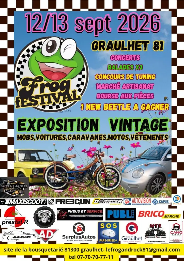 Frog Festival à Graulhet : rendez-vous les 12 et 13 septembre